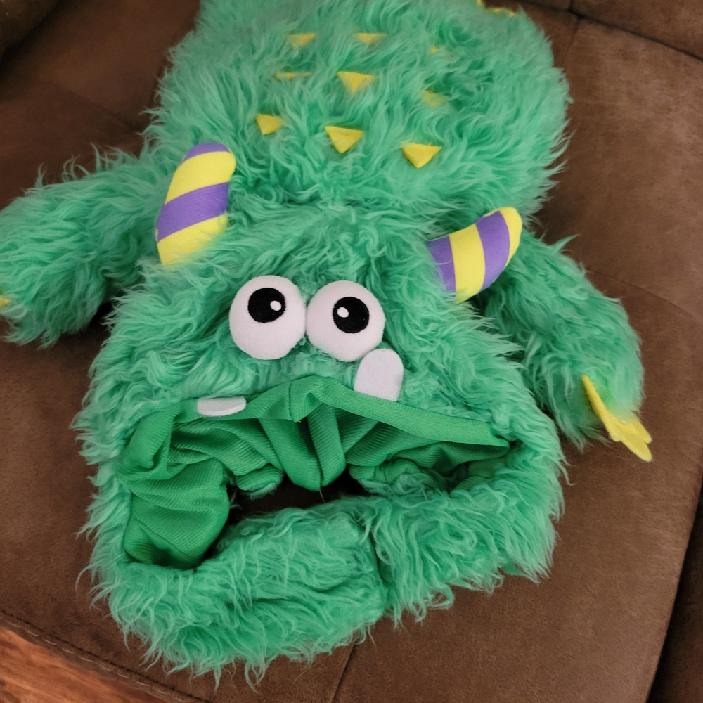 Green Monster Plush Dog Costume